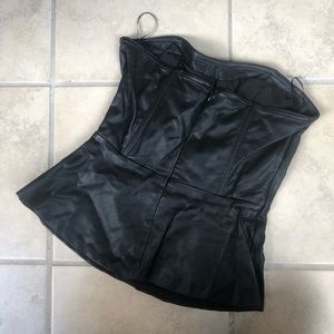 PU Leather Tube Top